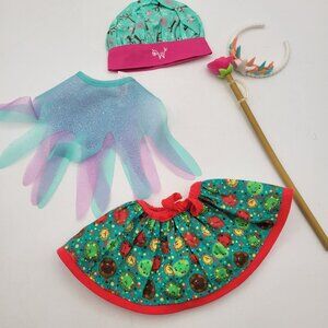 American Girl Wellie Wishers Lot of Willa Skirt Fairy Tale Mermaid Accessories
